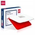 得力(deli)143*87mm金属方形大号财务会计专用秒干印台印泥办公用品红色9893