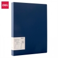 得力(deli)A4/60页乐素彩色资料册 活页插袋文件夹 文件册学生试卷收纳袋办公用品72596深蓝