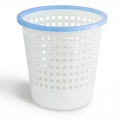 得力（deli）垃圾桶家用 翻盖 清洁桶家用 废纸篓圆形纸屑果壳箱 办公用品  带压圈垃圾桶